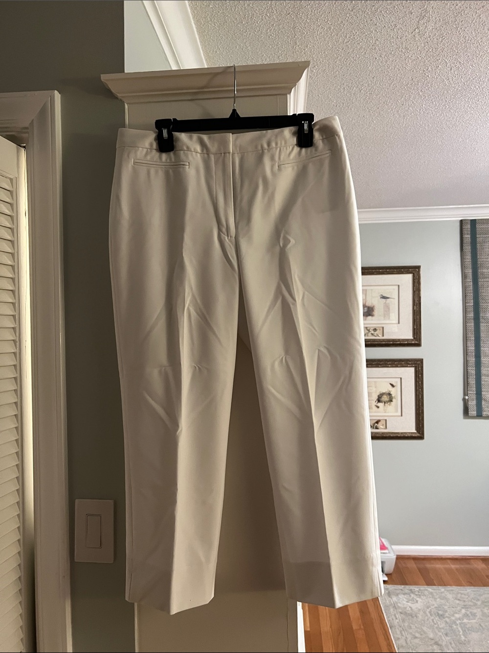 Talbots Cream Ankle-Length Straight-Leg Pants